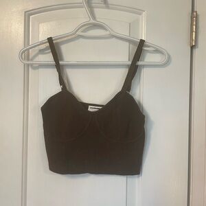 Brown Knit Tank, Size Medium